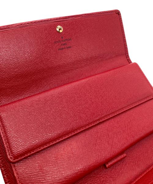 LOUIS VUITTON（ルイ ヴィトン）LOUIS VUITTON (ルイ ヴィトン) 3つ折り長財布 レッドの古着・服飾アイテム