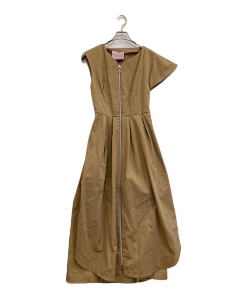 giovanna nicolai（ジョバンナニコライ）giovanna nicolai (ジョバンナニコライ) ノースリーブワンピース ブラウン サイズ:38の古着・服飾アイテム