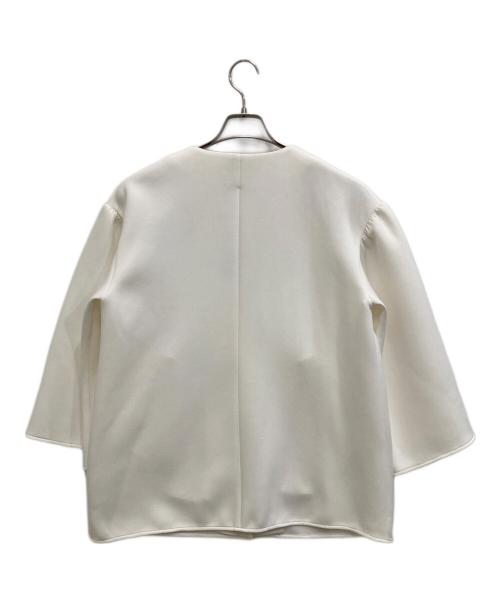 QUEENS COURT（クイーンズコート）QUEENS COURT (クイーンズコート) フリルポケットジャケット ホワイト サイズ:1の古着・服飾アイテム