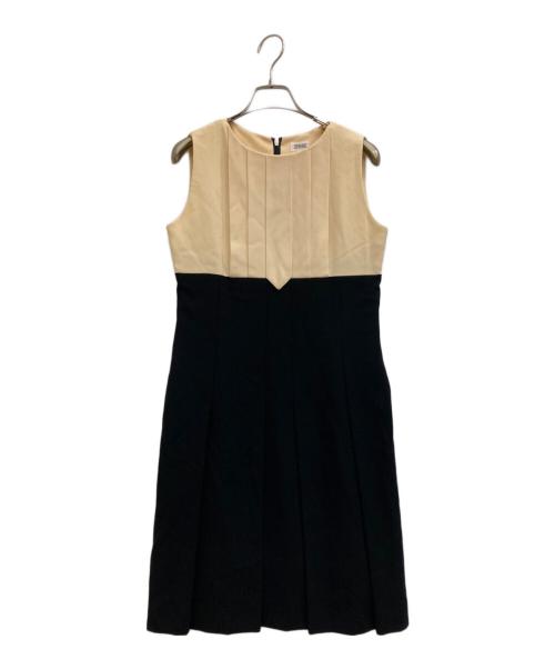 FOXEY（フォクシー）FOXEY (フォクシー) ノースリーブワンピース ベージュ サイズ:40の古着・服飾アイテム