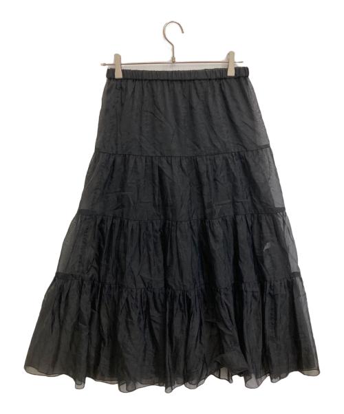 SLOBE IENA（スローブ イエナ）SLOBE IENA (スローブ イエナ) シアーオーガンジーティアードスカート ブラック サイズ:FREEの古着・服飾アイテム