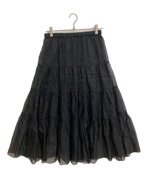 SLOBE IENA（スローブ イエナ）SLOBE IENA (スローブ イエナ) シアーオーガンジーティアードスカート ブラック サイズ:FREEの古着・服飾アイテム