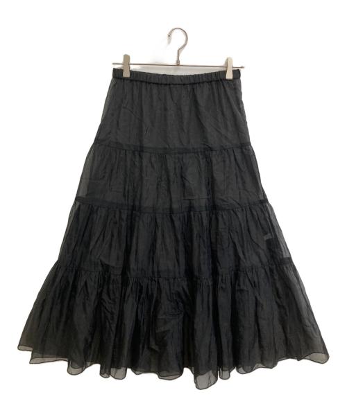 SLOBE IENA（スローブ イエナ）SLOBE IENA (スローブ イエナ) シアーオーガンジーティアードスカート ブラック サイズ:FREEの古着・服飾アイテム