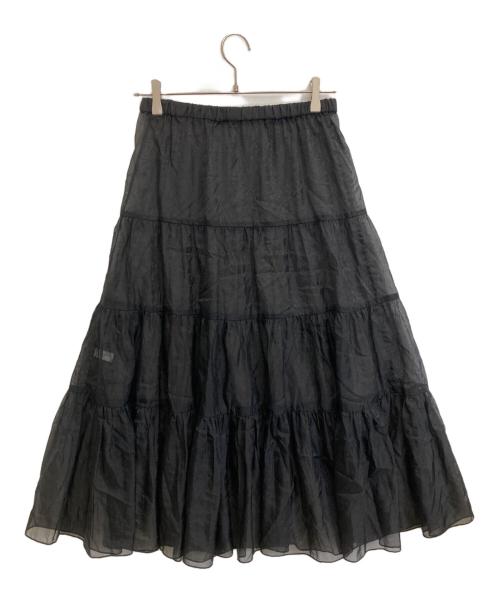 SLOBE IENA（スローブ イエナ）SLOBE IENA (スローブ イエナ) シアーオーガンジーティアードスカート ブラック サイズ:FREEの古着・服飾アイテム