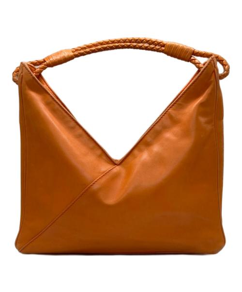 BOTTEGA VENETA（ボッテガベネタ）BOTTEGA VENETA (ボッテガベネタ) レザーハンドバッグ オレンジの古着・服飾アイテム