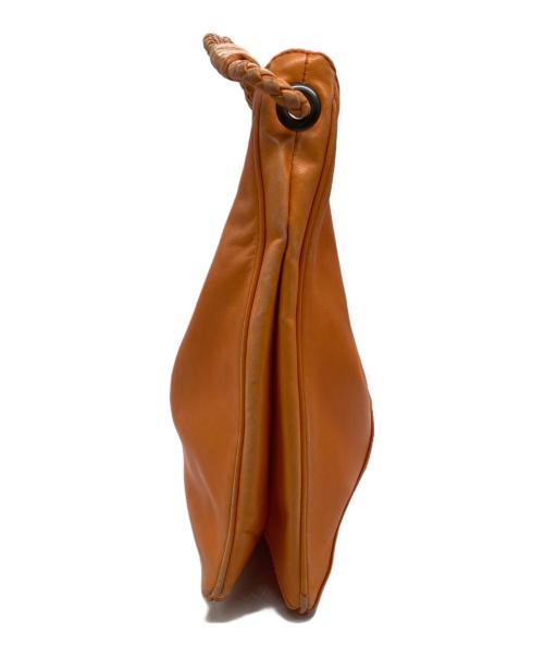 BOTTEGA VENETA（ボッテガベネタ）BOTTEGA VENETA (ボッテガベネタ) レザーハンドバッグ オレンジの古着・服飾アイテム