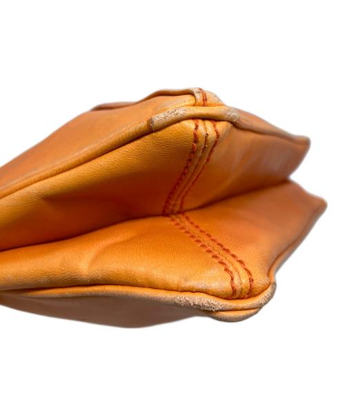 BOTTEGA VENETA（ボッテガベネタ）BOTTEGA VENETA (ボッテガベネタ) レザーハンドバッグ オレンジの古着・服飾アイテム