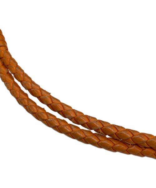 BOTTEGA VENETA（ボッテガベネタ）BOTTEGA VENETA (ボッテガベネタ) レザーハンドバッグ オレンジの古着・服飾アイテム