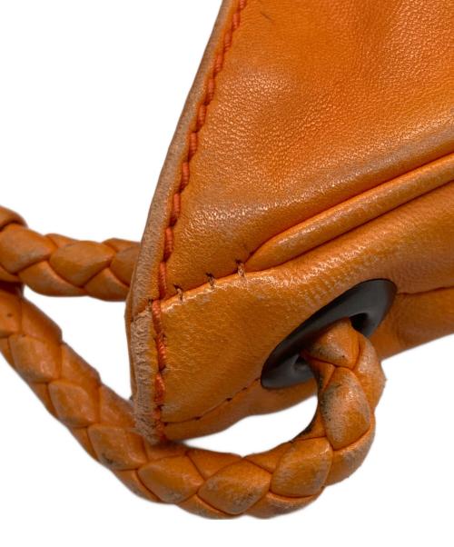 BOTTEGA VENETA（ボッテガベネタ）BOTTEGA VENETA (ボッテガベネタ) レザーハンドバッグ オレンジの古着・服飾アイテム