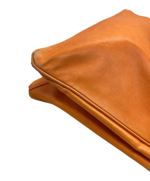 BOTTEGA VENETA（ボッテガベネタ）BOTTEGA VENETA (ボッテガベネタ) レザーハンドバッグ オレンジの古着・服飾アイテム