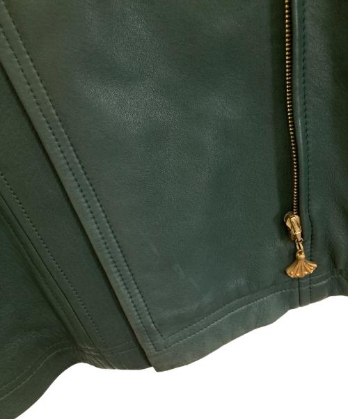 BALLY（バリー）BALLY (バリー) ダブルレザーコート グリーン サイズ:-の古着・服飾アイテム