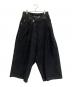 NEON SIGN（ネオンサイン）の古着「SARROUEL DENIM SLACKS」｜ブラック