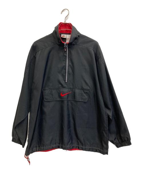 NIKE（ナイキ）NIKE (ナイキ) ナイロンハーフジップジャケット レッド×ブラック サイズ:Mの古着・服飾アイテム