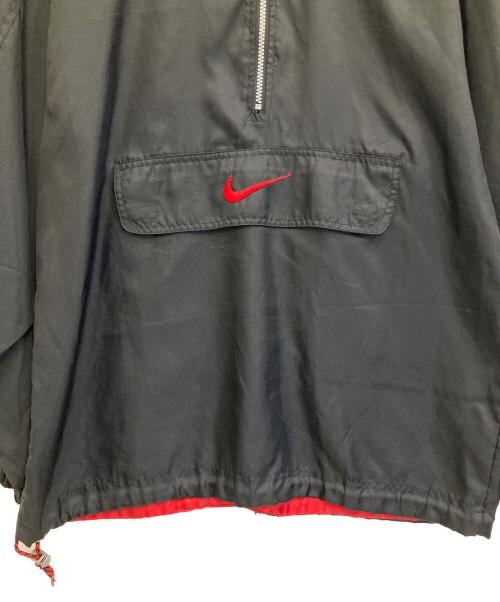 NIKE（ナイキ）NIKE (ナイキ) ナイロンハーフジップジャケット レッド×ブラック サイズ:Mの古着・服飾アイテム