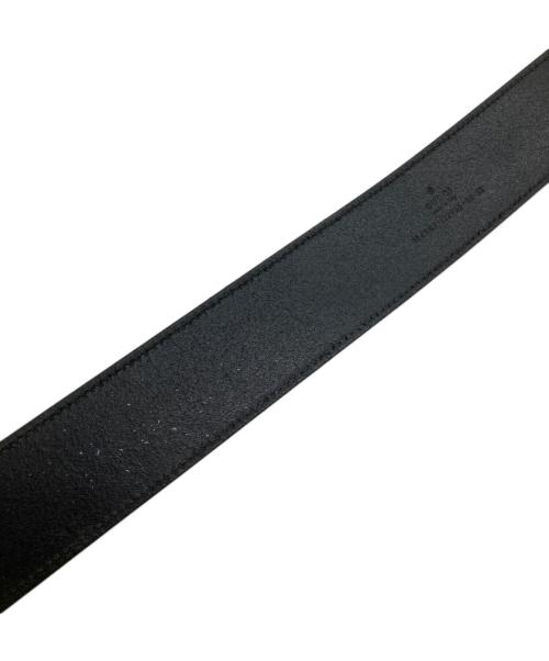 GUCCI（グッチ）GUCCI (グッチ) インターロッキングGレザーベルト ブラックの古着・服飾アイテム