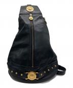 GIANNI VERSACEジャンニ・ヴェルサーチ）の古着「メデューサロゴレザーバッグ」｜ブラック