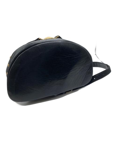 GIANNI VERSACE（ジャンニ・ヴェルサーチ）GIANNI VERSACE (ジャンニ・ヴェルサーチ) メデューサロゴレザーバッグ ブラックの古着・服飾アイテム