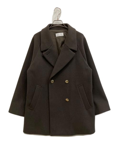 GLOBAL WORK（グローバルワーク）GLOBAL WORK (グローバルワーク) 軽やかストレッチ襟2WAYコート ブラウン サイズ:Mの古着・服飾アイテム