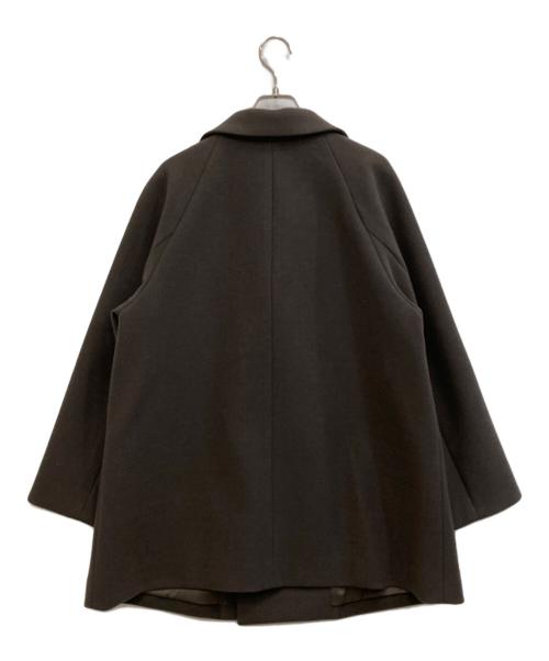 GLOBAL WORK（グローバルワーク）GLOBAL WORK (グローバルワーク) 軽やかストレッチ襟2WAYコート ブラウン サイズ:Mの古着・服飾アイテム