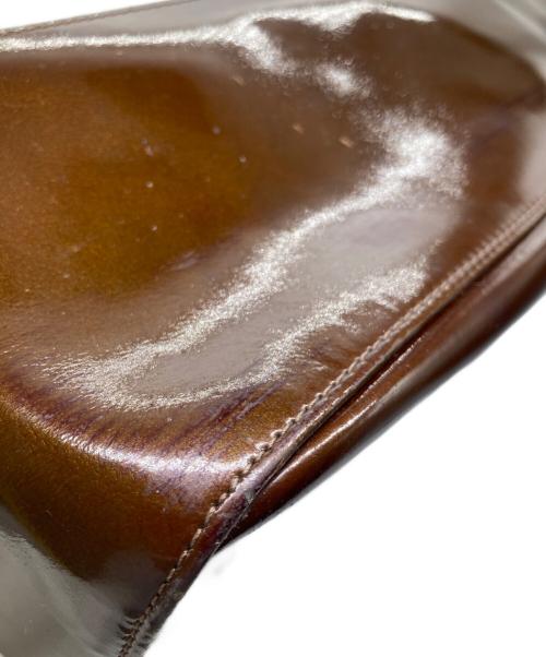 LONGCHAMP（ロンシャン）LONGCHAMP (ロンシャン) エナメルトートバッグ ブラウンの古着・服飾アイテム