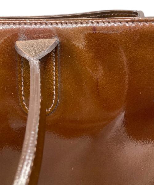 LONGCHAMP（ロンシャン）LONGCHAMP (ロンシャン) エナメルトートバッグ ブラウンの古着・服飾アイテム