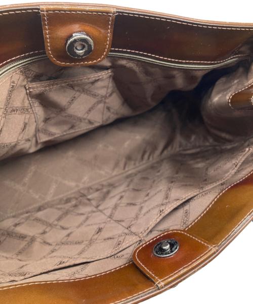 LONGCHAMP（ロンシャン）LONGCHAMP (ロンシャン) エナメルトートバッグ ブラウンの古着・服飾アイテム