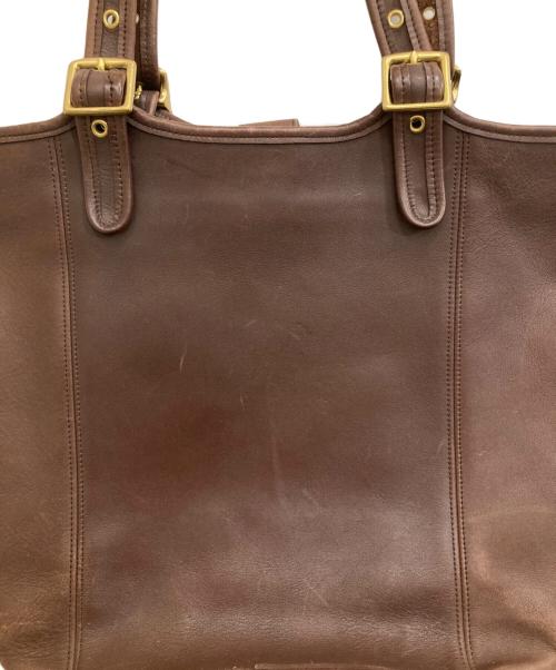 COACH（コーチ）COACH (コーチ) レザートートバッグ ブラウンの古着・服飾アイテム