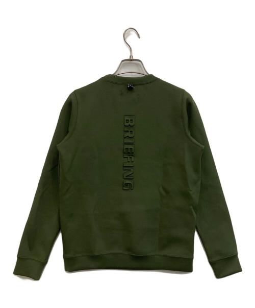 BRIEFING（ブリーフィング）BRIEFING (ブリーフィング) WARM 3D LOGO CREW NECK グリーン サイズ:Sの古着・服飾アイテム