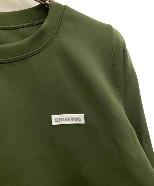 BRIEFING（ブリーフィング）BRIEFING (ブリーフィング) WARM 3D LOGO CREW NECK グリーン サイズ:Sの古着・服飾アイテム