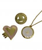 LANVINランバン）の古着「クリップ台座付きネックレス型マーカー」｜ピンク×ゴールド