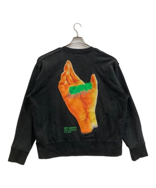 OFFWHITE（オフホワイト）OFFWHITE (オフホワイト) HAND LOGO INCOMPIUTO CREWNECK グレー サイズ:Mの古着・服飾アイテム