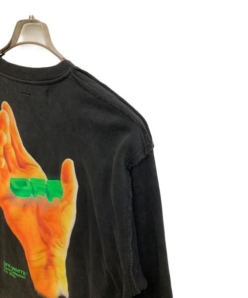 OFFWHITE（オフホワイト）OFFWHITE (オフホワイト) HAND LOGO INCOMPIUTO CREWNECK グレー サイズ:Mの古着・服飾アイテム