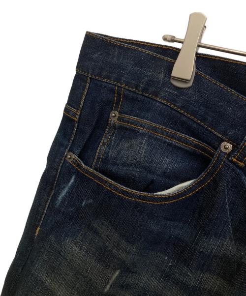 ALEXANDER McQUEEN（アレキサンダーマックイーン）ALEXANDER McQUEEN (アレキサンダーマックイーン) ダメージ加工デニムパンツ インディゴ サイズ:-の古着・服飾アイテム