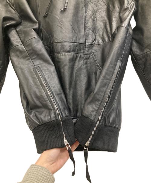 TALKING ABOUT THE ABSTRACTION（トーキング アバウト ジ アブストラクション）TALKING ABOUT THE ABSTRACTION (トーキング アバウト ジ アブストラクション) レザーパーカー ブラック サイズ:3の古着・服飾アイテム