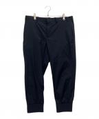 NEIL BARRETTニールバレット）の古着「リブストレッチナイロンパンツ」｜ネイビー