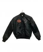 NFL×HARLEY-DAVIDSONエヌエフエル×ハーレーダビッドソン）の古着「スタジャン」｜ブラック