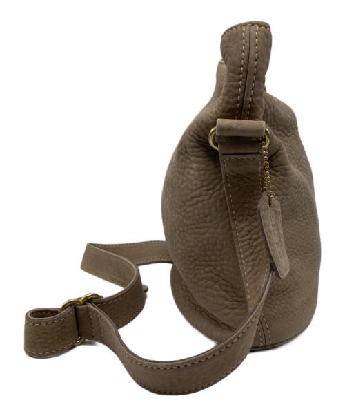 COACH（コーチ）COACH (コーチ) シボレザーショルダーバッグ ベージュの古着・服飾アイテム