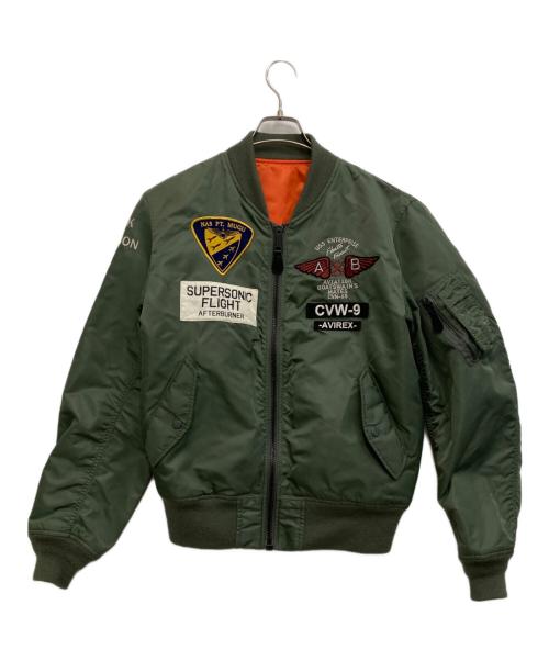 AVIREX（アヴィレックス）AVIREX (アヴィレックス) ライトMA-1 オリーブ サイズ:Lの古着・服飾アイテム