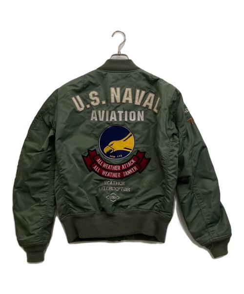 AVIREX（アヴィレックス）AVIREX (アヴィレックス) ライトMA-1 オリーブ サイズ:Lの古着・服飾アイテム