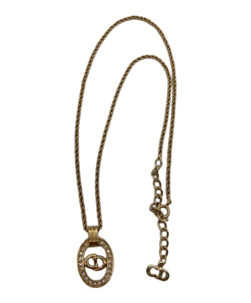 Christian Dior（クリスチャン ディオール）Christian Dior (クリスチャン ディオール) CDロゴネックレス ゴールドの古着・服飾アイテム