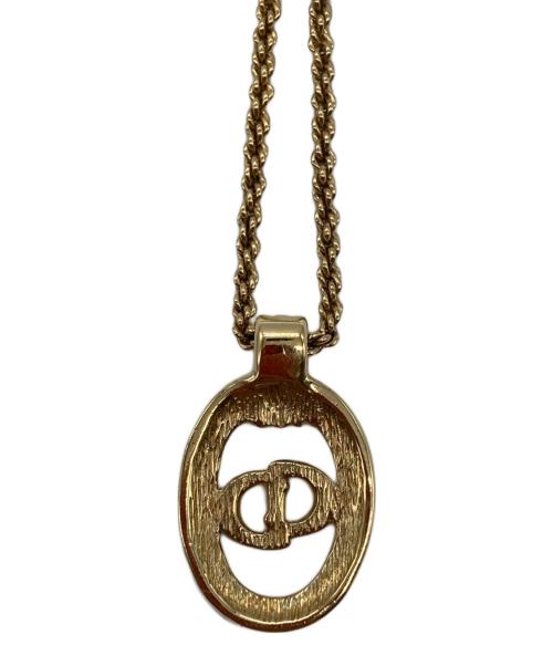 Christian Dior（クリスチャン ディオール）Christian Dior (クリスチャン ディオール) CDロゴネックレス ゴールドの古着・服飾アイテム