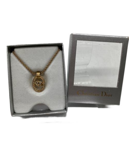 Christian Dior（クリスチャン ディオール）Christian Dior (クリスチャン ディオール) CDロゴネックレス ゴールドの古着・服飾アイテム