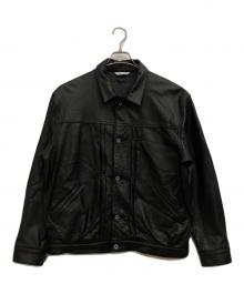 JOURNAL STANDARD（ジャーナルスタンダード）の古着「NZラムレザートラッカージャケット」｜ブラック