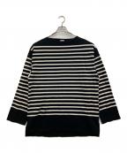 blurhms ROOTSTOCKブラームスルーツストック）の古着「Border Basque Shirt」｜ホワイト×ブラック