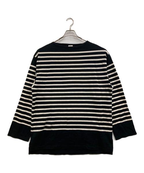 blurhms ROOTSTOCK（ブラームスルーツストック）blurhms ROOTSTOCK (ブラームスルーツストック) Border Basque Shirt ホワイト×ブラック サイズ:3の古着・服飾アイテム