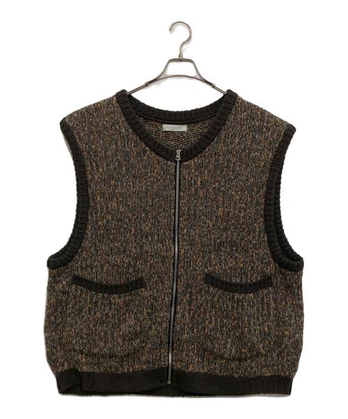 ENCOMING（インカミング）ENCOMING (インカミング) KNITTED TWO POCKET VEST マルチカラー サイズ:Mの古着・服飾アイテム