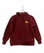 Champion×Pilgrim Surf+Supplyチャンピオン×ピルグリム サーフサプライ）の古着「REVERSE WEAVE裏起毛パーカー」｜レッド