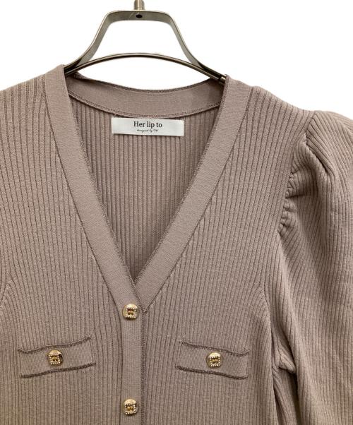 HER LIP TO（ハーリップトゥ）HER LIP TO (ハーリップトゥ) Suite Room Knit Long Dress ブラウン サイズ:Ｍの古着・服飾アイテム