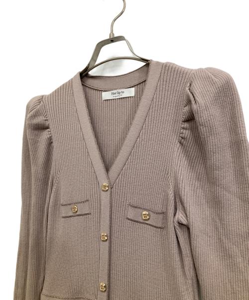 HER LIP TO（ハーリップトゥ）HER LIP TO (ハーリップトゥ) Suite Room Knit Long Dress ブラウン サイズ:Ｍの古着・服飾アイテム