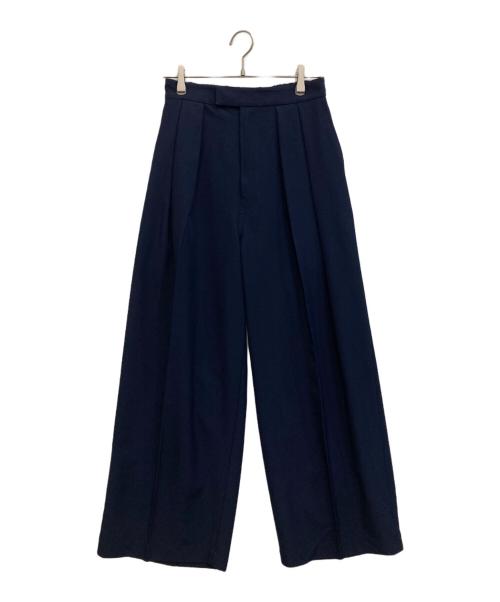 lelill（レリル）lelill (レリル) SUPER WIDE TROUSERS ネイビー サイズ:40の古着・服飾アイテム